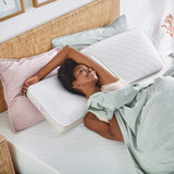 reversible support pillow with gel memory foam