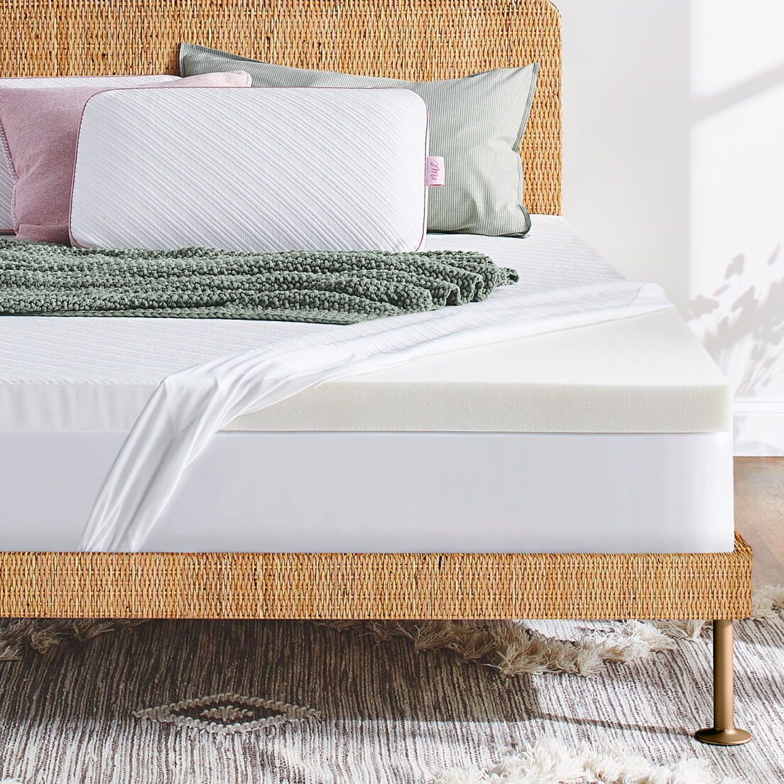 advanced support mattress topper 3-inch uplifting foam & cool cover