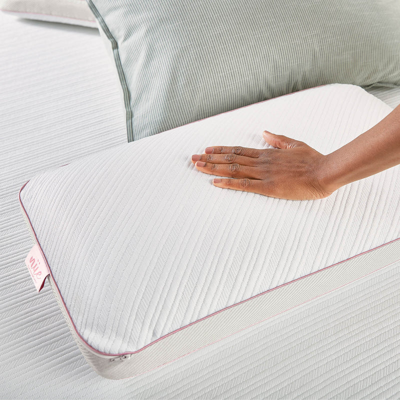 reversible support pillow with gel memory foam