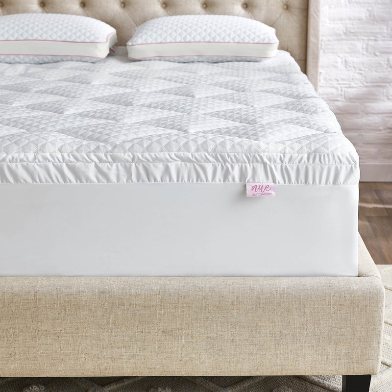 cool mattress topper 3-inch gel memory foam & cool cover – nue by novaform